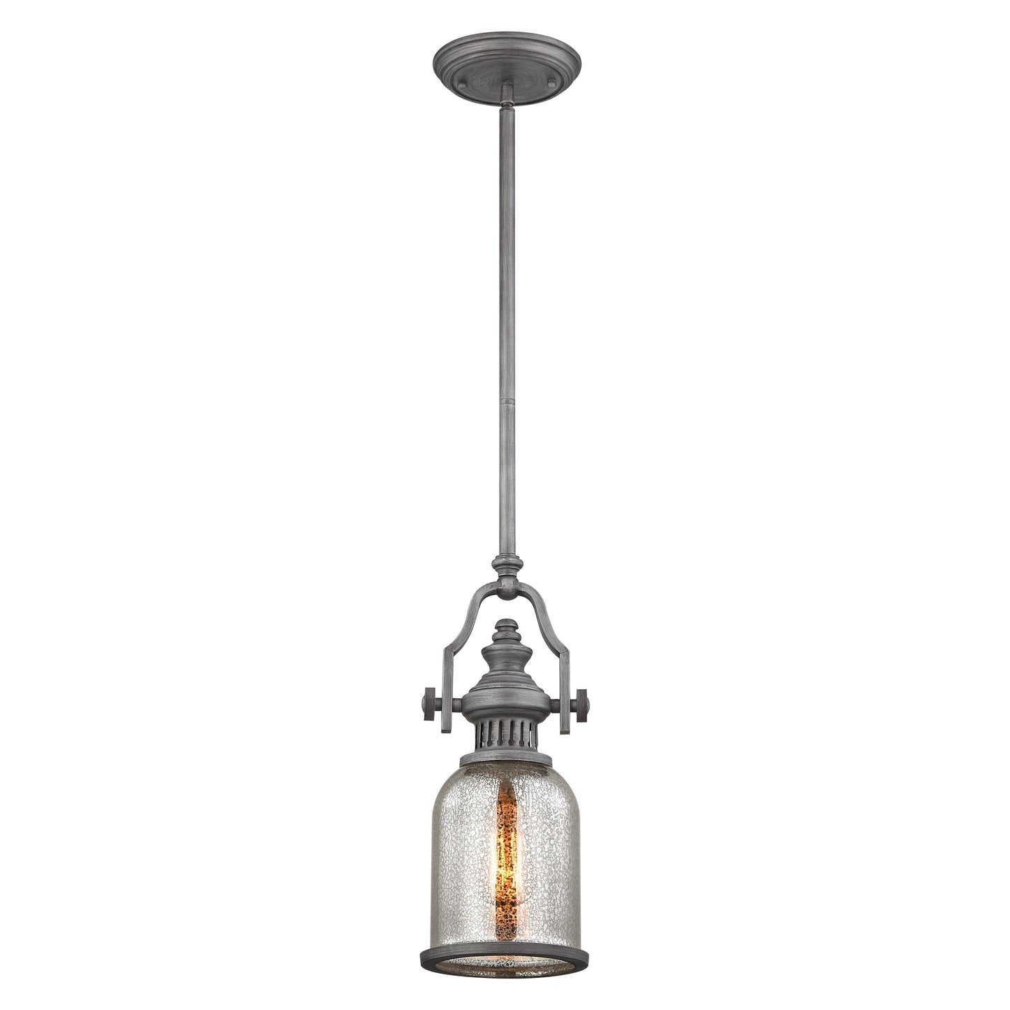 ELK SHOWROOM 66534-1 Chadwick 6'' Wide 1-Light Mini Pendant - Weathered Zinc