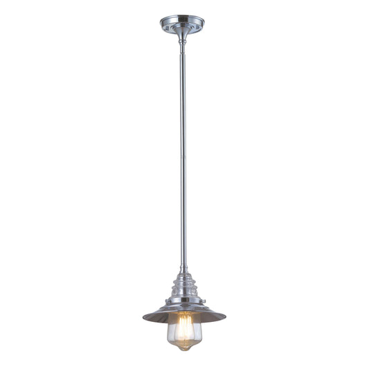 ELK SHOWROOM 66807-1 Insulator Glass 1-Light Pendant in Polished Chrome