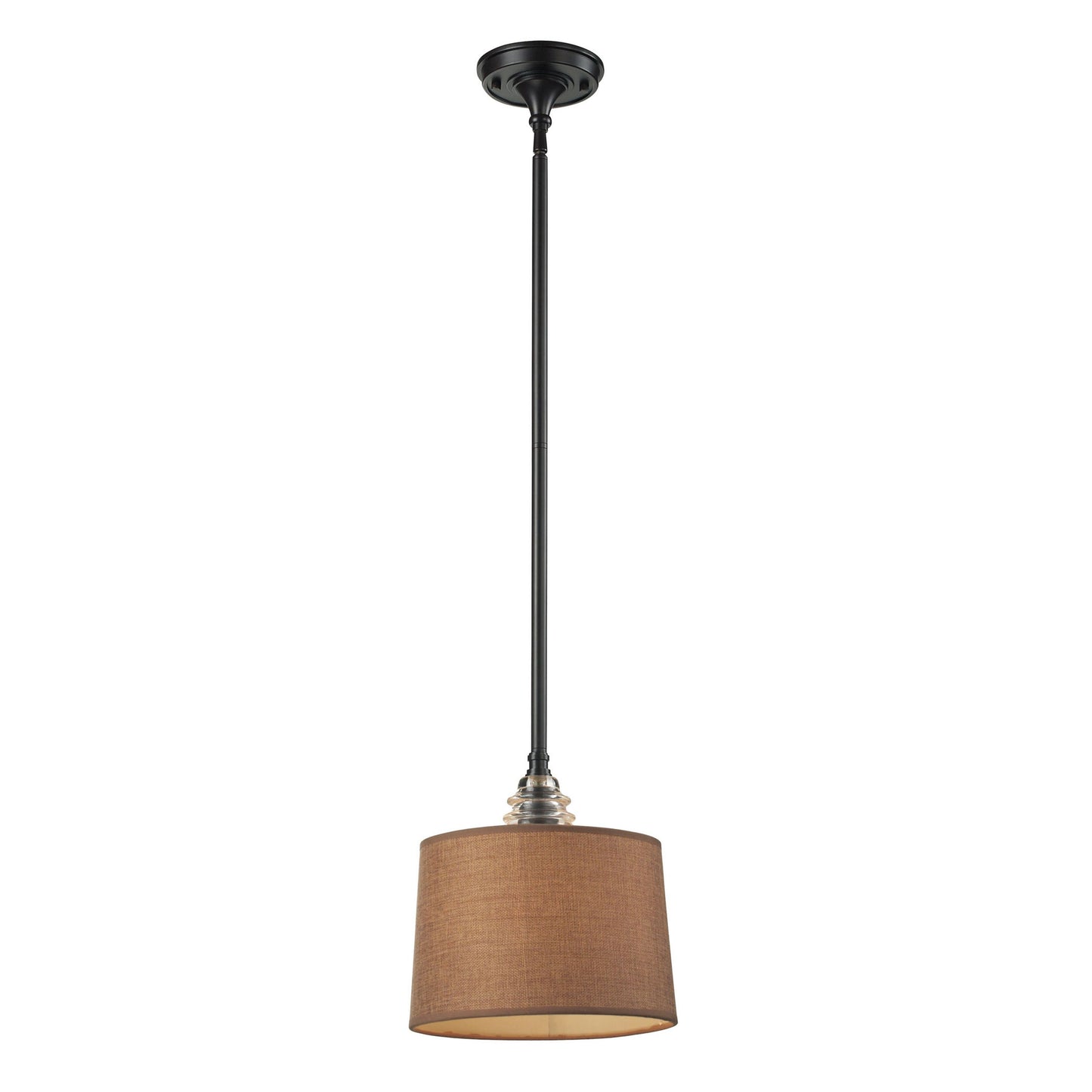 ELK SHOWROOM 66819-1 Insulator Glass 1-Light Pendant in Oiled Bronze