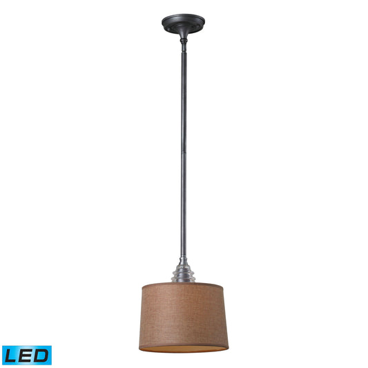 ELK SHOWROOM 66829-1-LED Insulator Glass 10'' Wide 1-Light Mini Pendant - Weathered Zinc