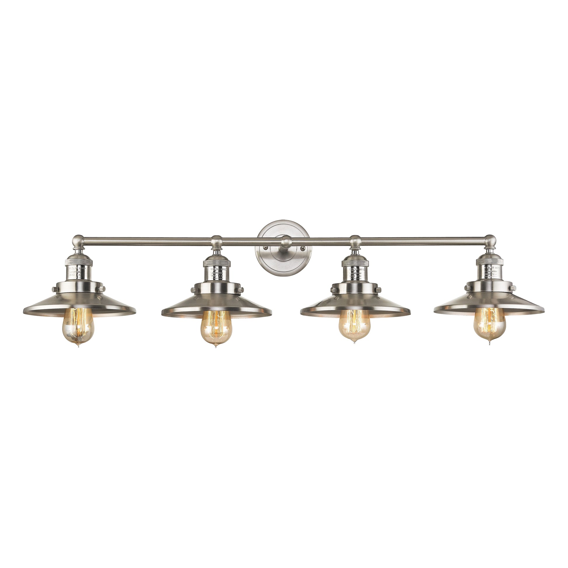 ELK SHOWROOM 67173/4 English Pub 38'' Wide 4-Light Vanity Light - Satin Nickel