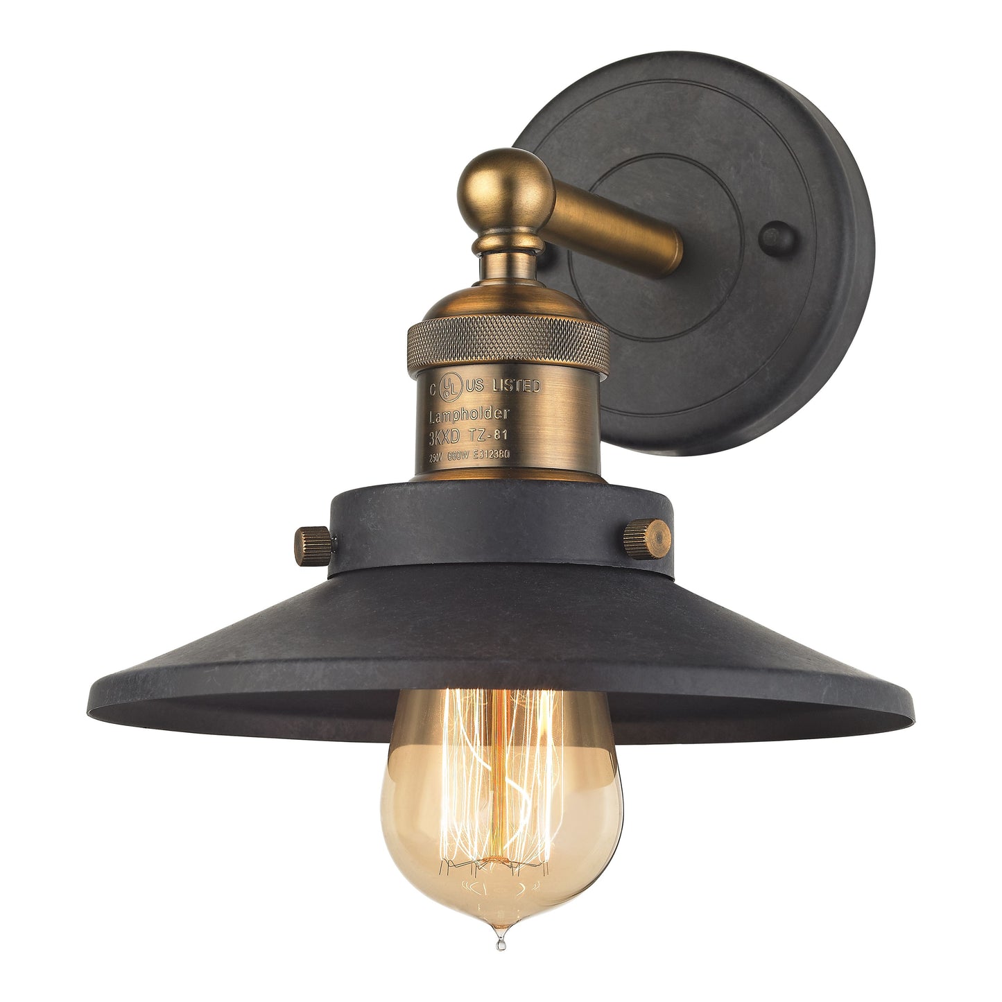 ELK SHOWROOM 67180/1 English Pub 8'' High 1-Light Sconce - Antique Brass