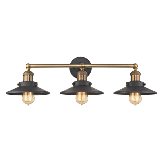 ELK SHOWROOM 67182/3 English Pub 28'' Wide 3-Light Vanity Light - Antique Brass