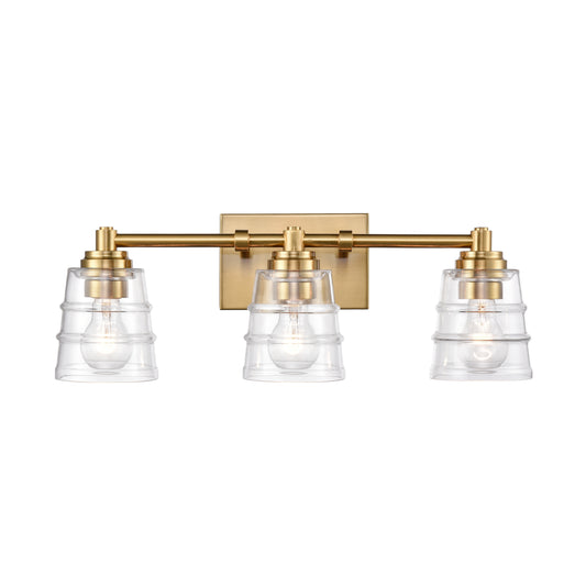 ELK SHOWROOM 67972/3 Pulsate 21.5'' Wide 3-Light Vanity Light - Satin Brass