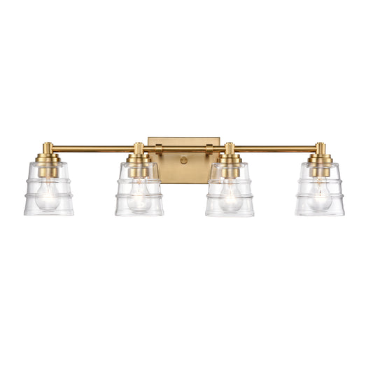 ELK SHOWROOM 67973/4 Pulsate 30.25'' Wide 4-Light Vanity Light - Satin Brass