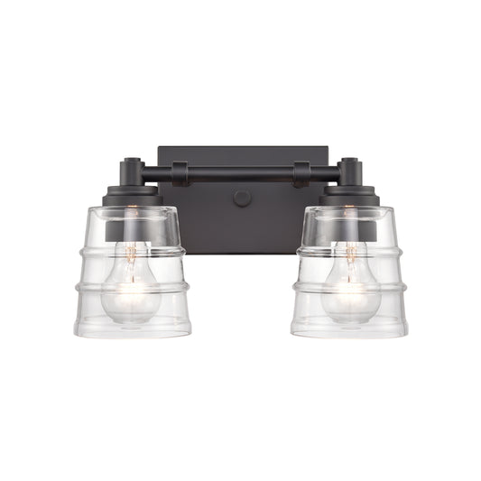 ELK SHOWROOM 67981/2 Pulsate 13'' Wide 2-Light Vanity Light - Matte Black