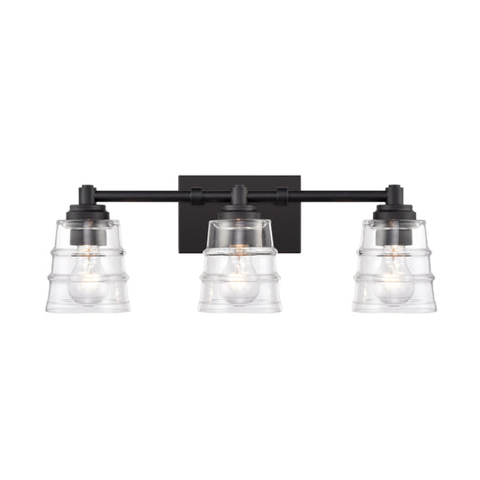 ELK SHOWROOM 67982/3 Pulsate 21.5'' Wide 3-Light Vanity Light - Matte Black