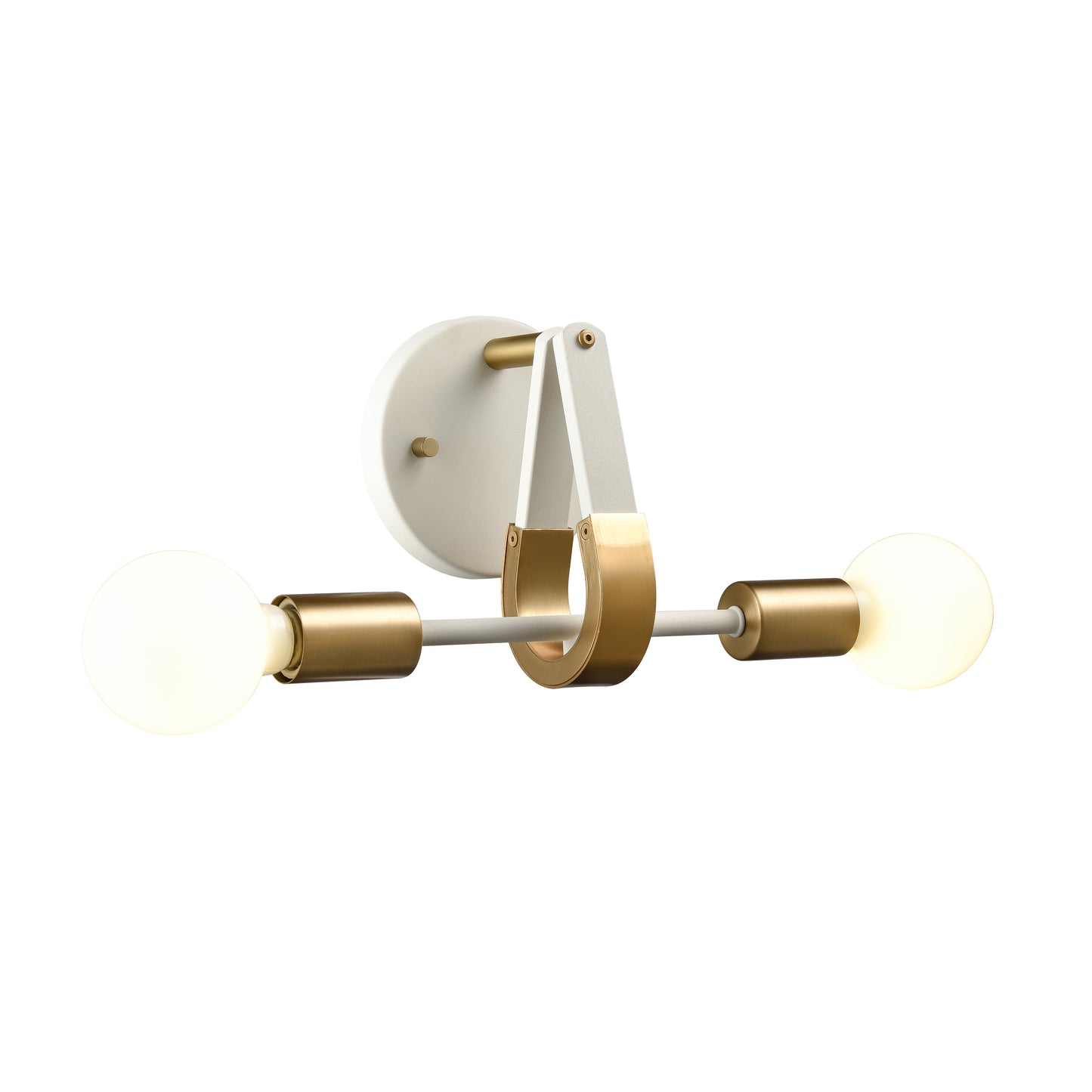 ELK SHOWROOM 69311/2 Sabine 12'' Wide 2-Light Vanity Light - Textured White with Brushed Gold