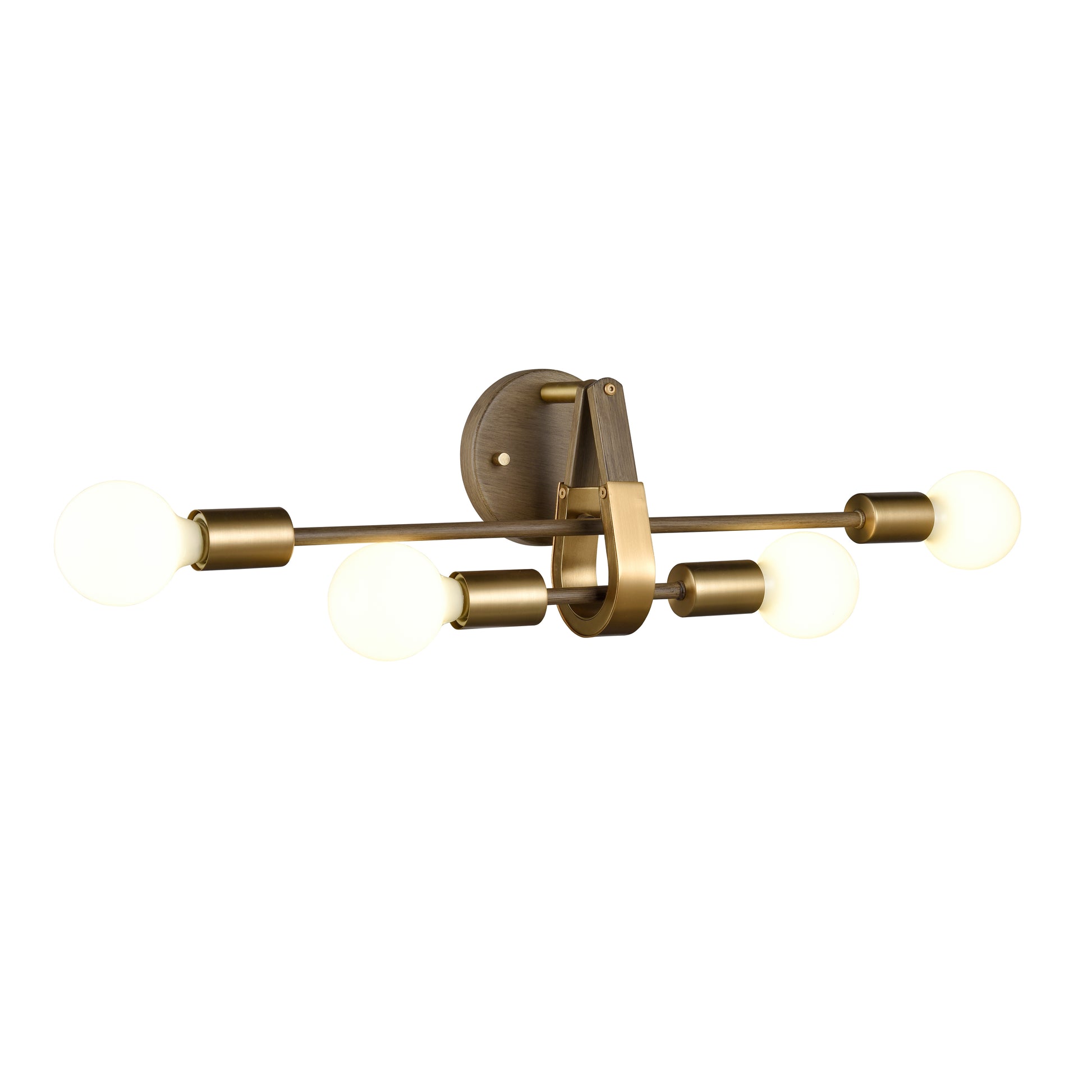 ELK SHOWROOM 69323/4 Sabine 24'' Wide 4-Light Vanity Light - Pecan with Brushed Gold