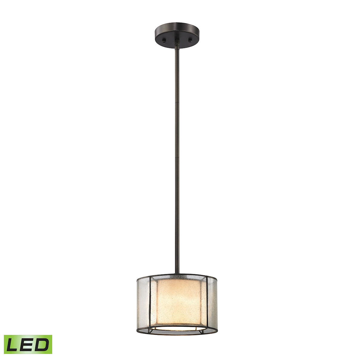 ELK SHOWROOM 70224/1-LED Mirage 8'' Wide 1-Light Mini Pendant - Tiffany Bronze (LED)