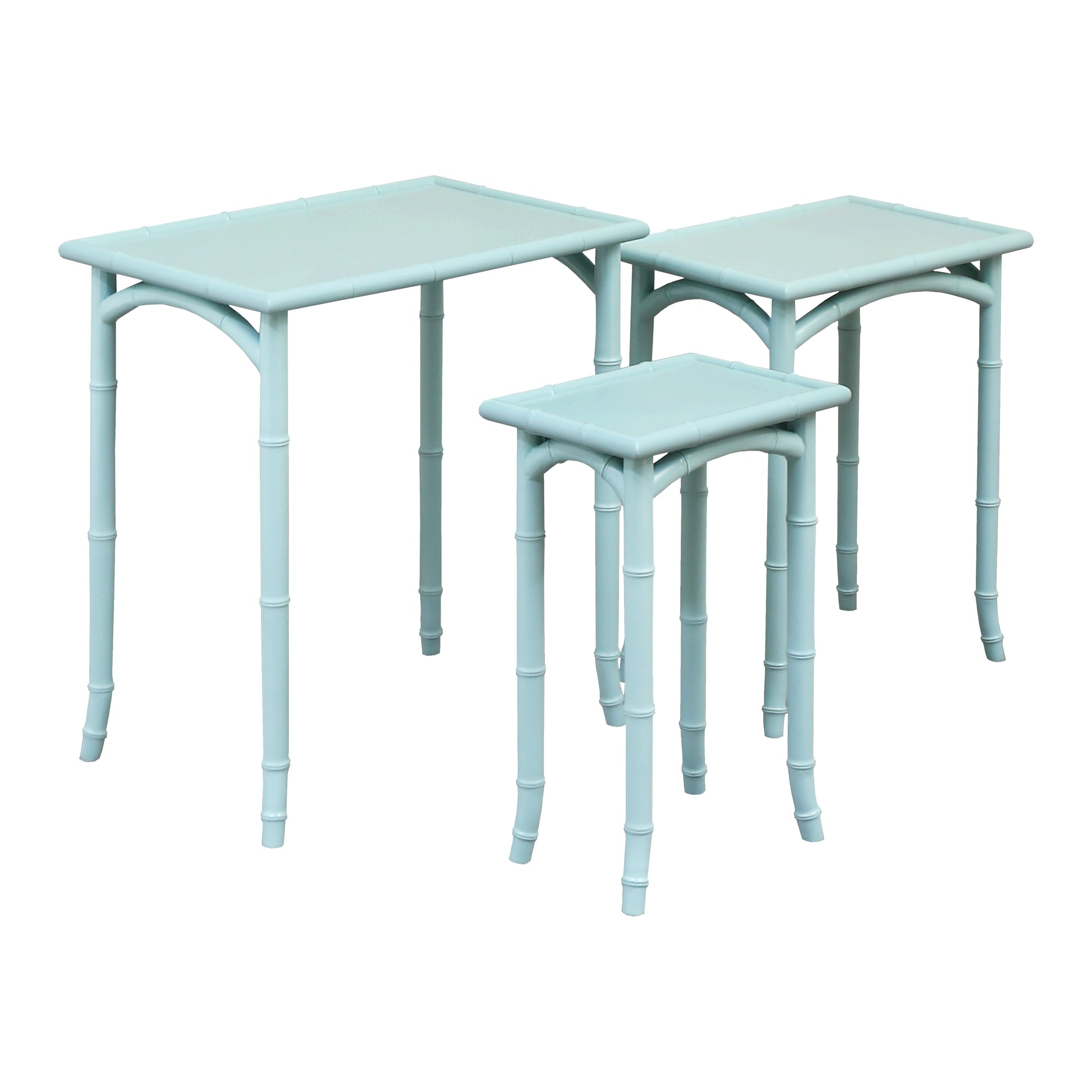 MARKETPLACE 7119517 Lifestyle Accent Table - Set of 3 Aqua