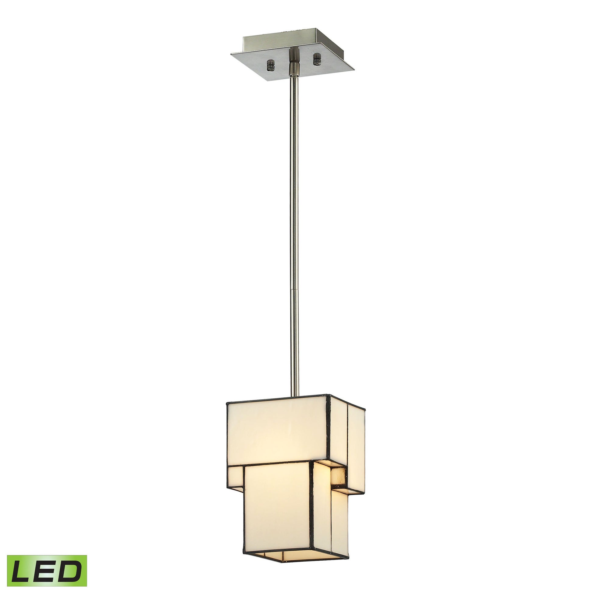 ELK SHOWROOM 72062-1-LED Cubist 6'' Wide 1-Light Mini Pendant - Brushed Nickel