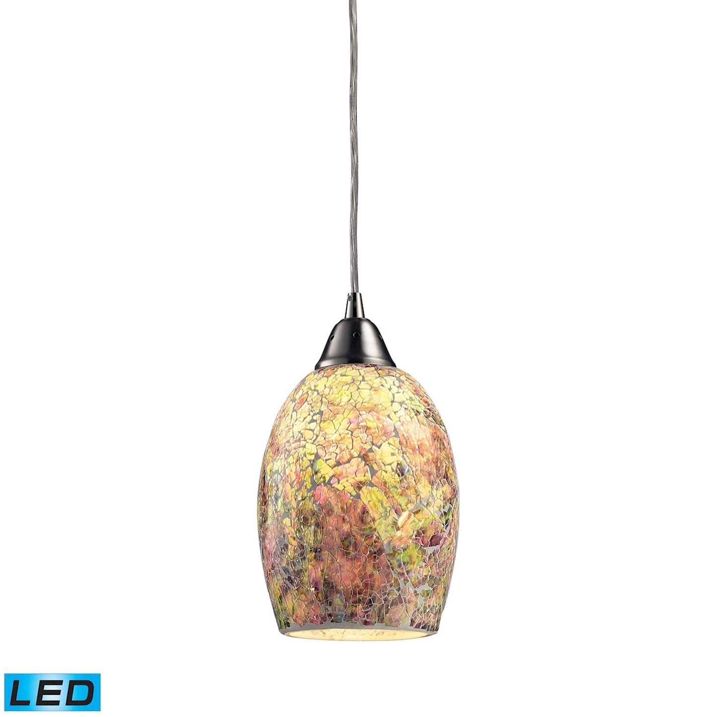 ELK SHOWROOM 73021-1-LED Avalon 5'' Wide 1-Light Mini Pendant - Satin Nickel