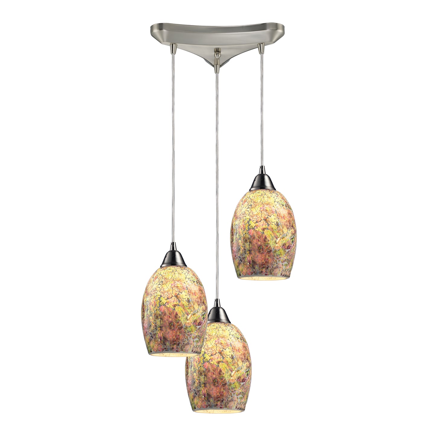 ELK SHOWROOM 73021-3 Avalon 10'' Wide 3-Light Mini Pendant - Satin Nickel