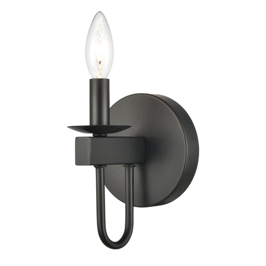 ELK SHOWROOM 75073/1 Williamson 7'' High 1-Light Sconce - Black