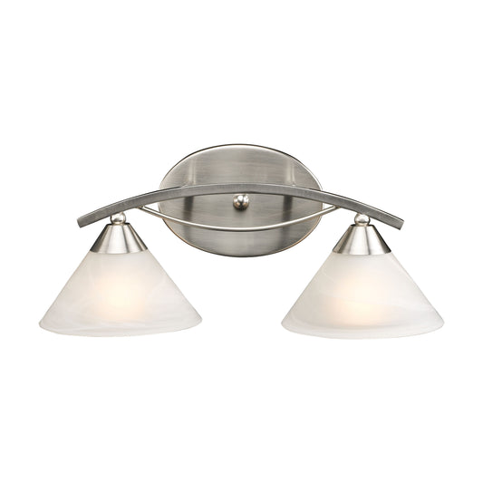 ELK SHOWROOM 7631/2 Elysburg 18'' Wide 2-Light Vanity Light - Satin Nickel