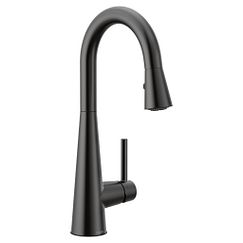 MOEN 7664BL Sleek Matte Black One-Handle Pulldown Bar Faucet