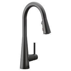MOEN 7864BL Sleek Matte Black One-Handle Pulldown Kitchen Faucet