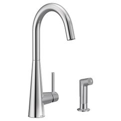 MOEN 7870 Sleek Chrome One-Handle Kitchen Faucet