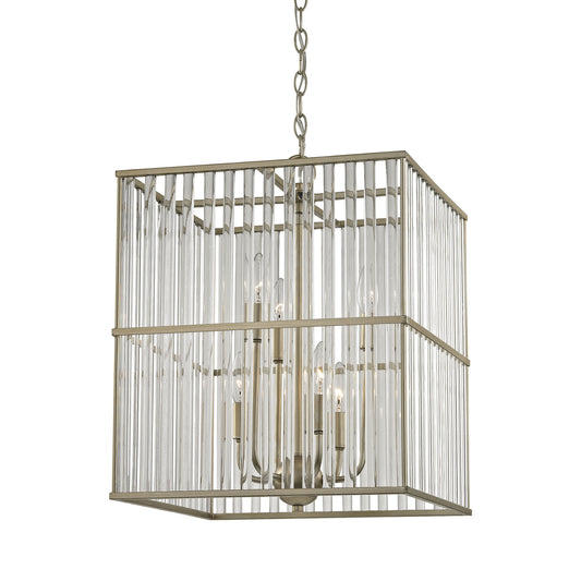 ELK SHOWROOM 81097/6 Ridley 16'' Wide 6-Light Chandelier - Aged Silver