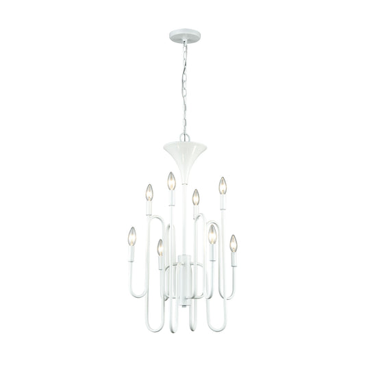 ELK SHOWROOM 81296/8 Decatur 19'' Wide 8-Light Chandelier - Matte White