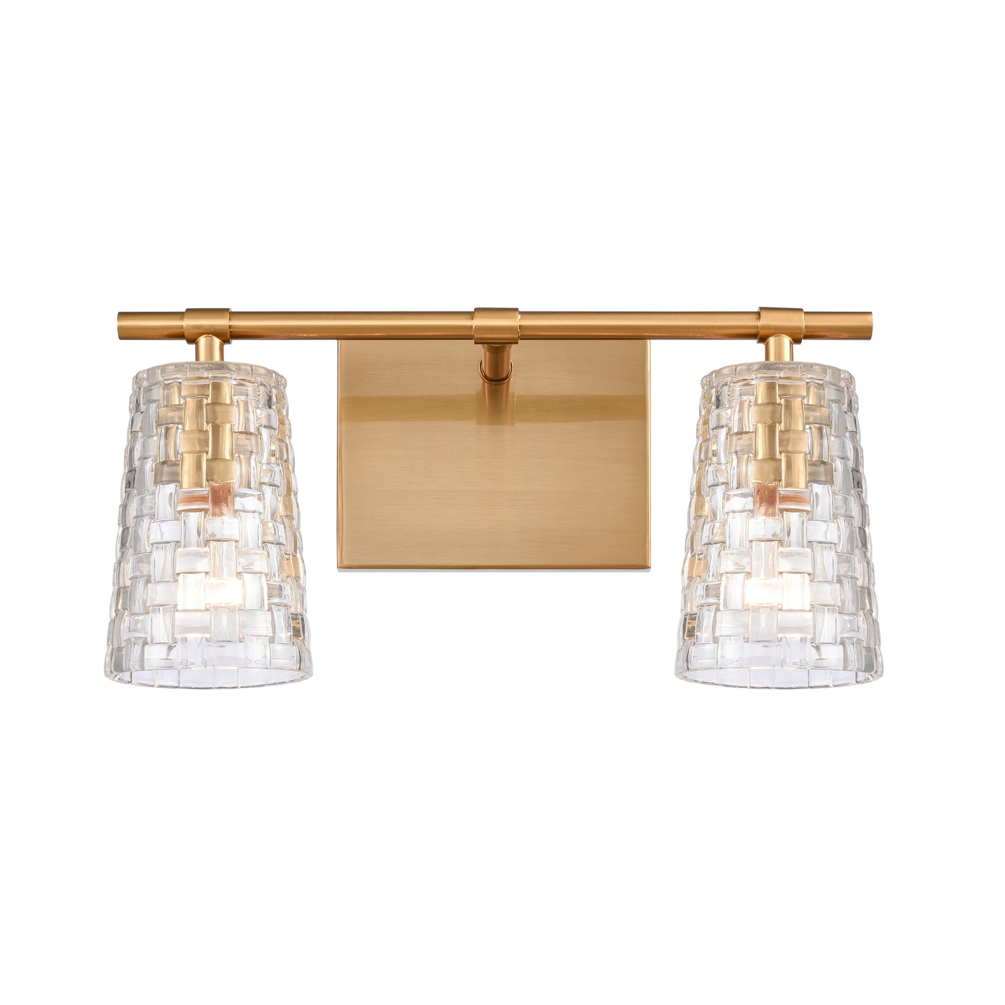 ELK SHOWROOM 82171/2 Lightweave 15'' Wide 2-Light Vanity Light - Satin Brass