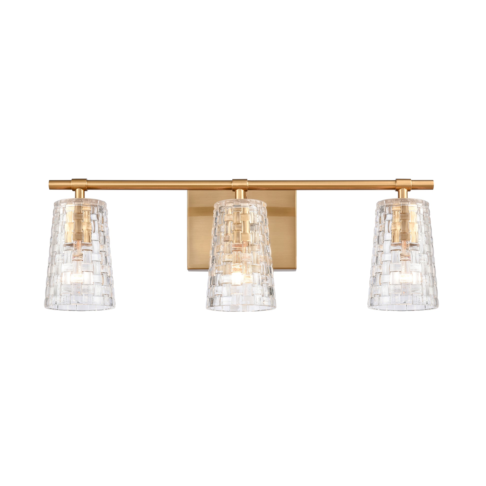 ELK SHOWROOM 82172/3 Lightweave 22'' Wide 3-Light Vanity Light - Satin Brass