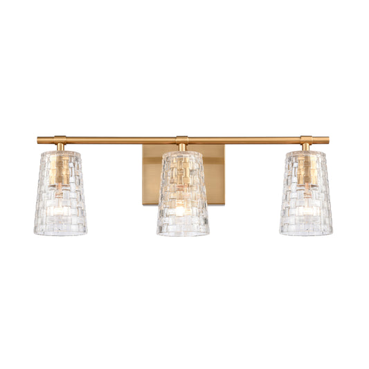 ELK SHOWROOM 82172/3 Lightweave 22'' Wide 3-Light Vanity Light - Satin Brass