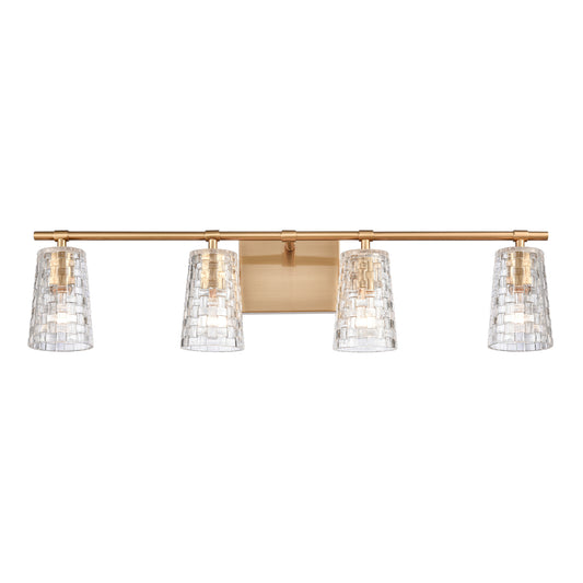 ELK SHOWROOM 82173/4 Lightweave 32'' Wide 4-Light Vanity Light - Satin Brass