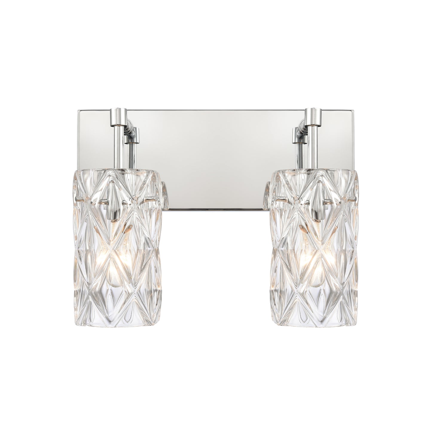 ELK SHOWROOM 82191/2 Forma de Crystal 14'' Wide 2-Light Vanity Light - Polished Chrome