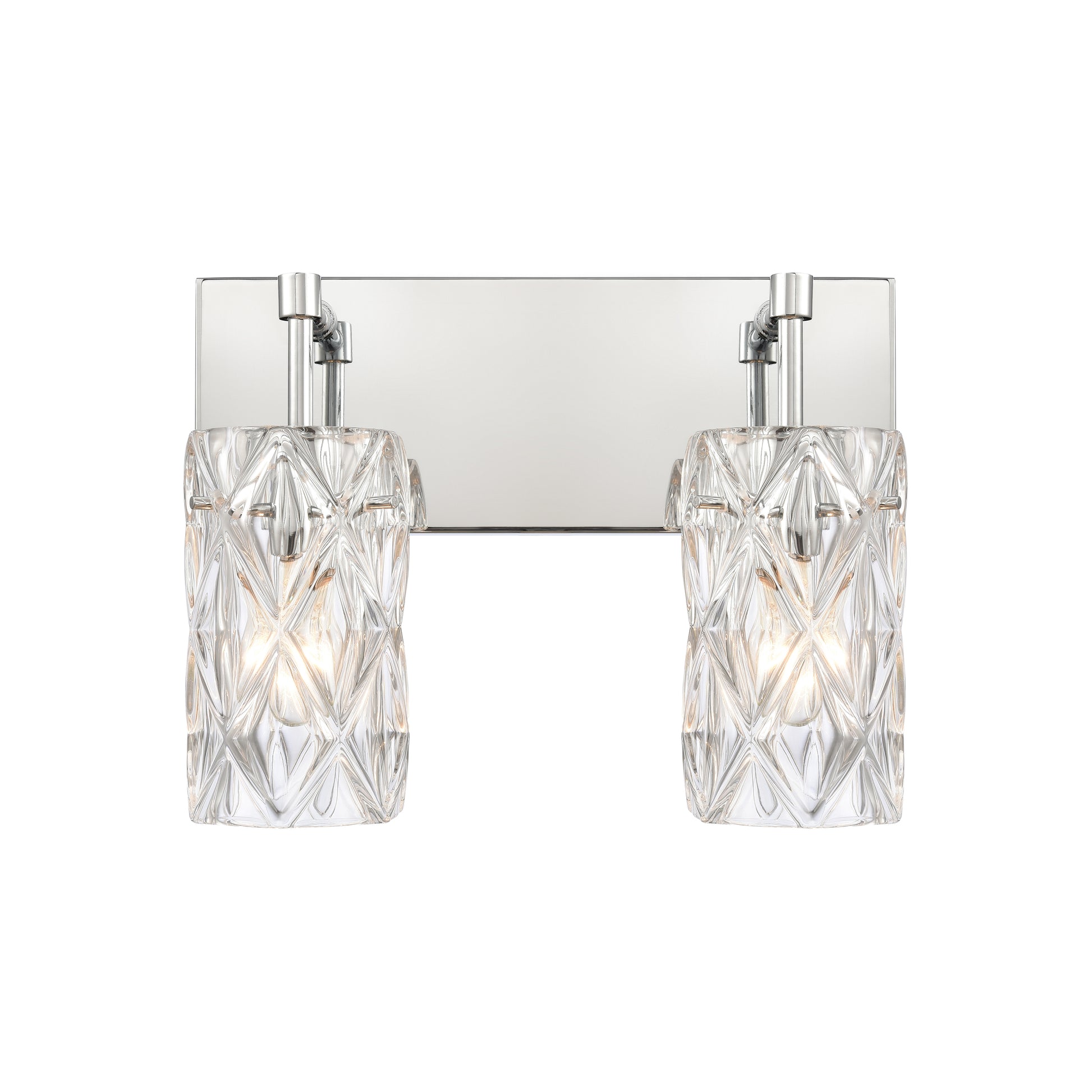 ELK SHOWROOM 82191/2 Forma de Crystal 14'' Wide 2-Light Vanity Light - Polished Chrome