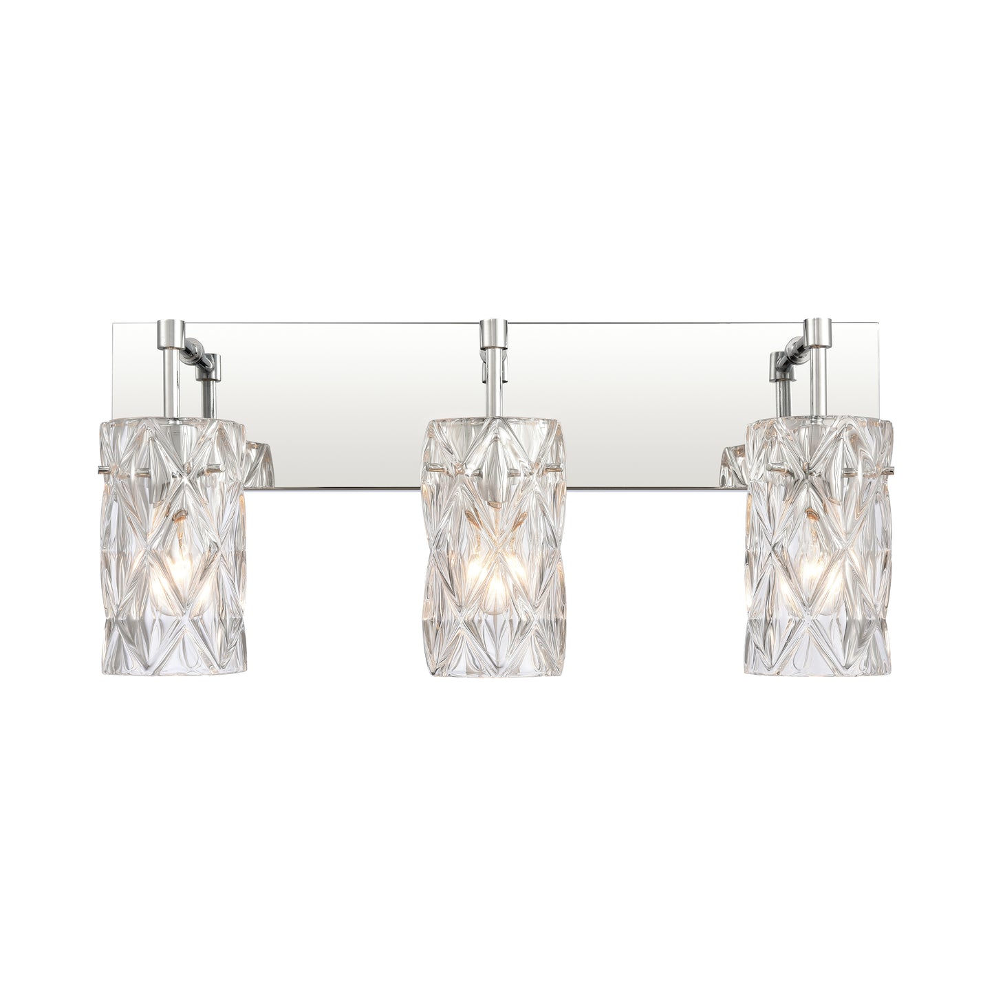 ELK SHOWROOM 82192/3 Forma de Crystal 23'' Wide 3-Light Vanity Light - Polished Chrome