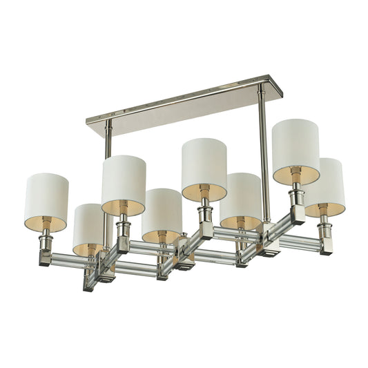 ELK SHOWROOM 83021/8 Berwick 32'' Wide 8-Light Linear Chandelier - Polished Nickel