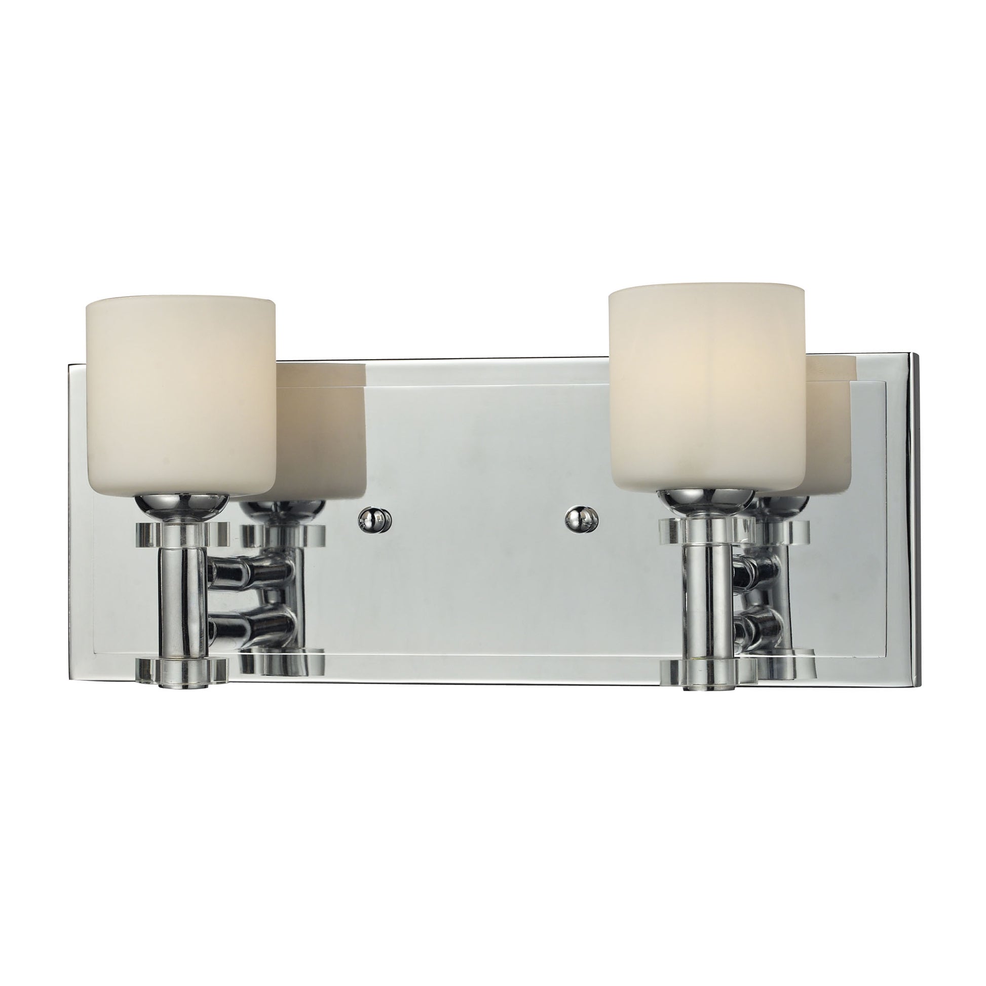 ELK SHOWROOM 84071/2 2-Light Glass Bath Bar in Chrome Finish