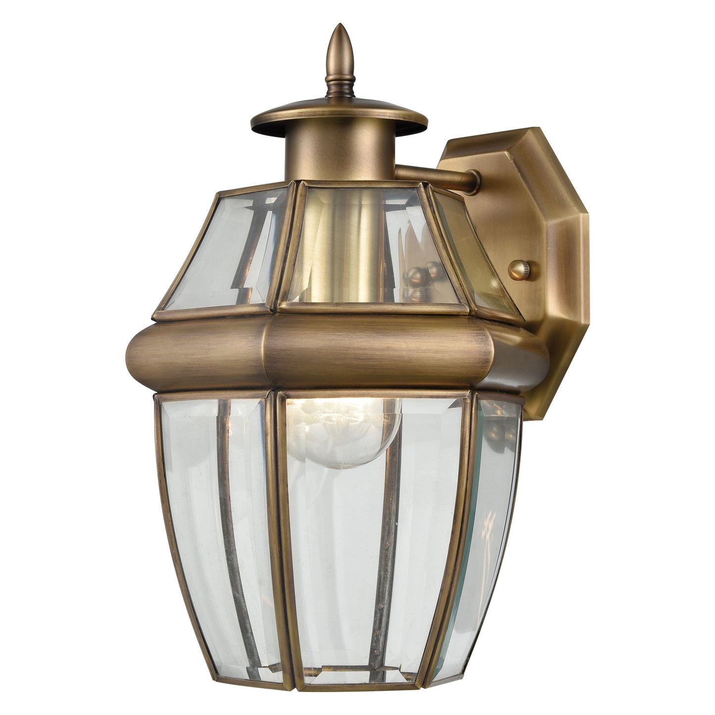 THOMAS 8601EW/89 Ashford 8'' High 1-Light Outdoor Sconce - Antique Brass