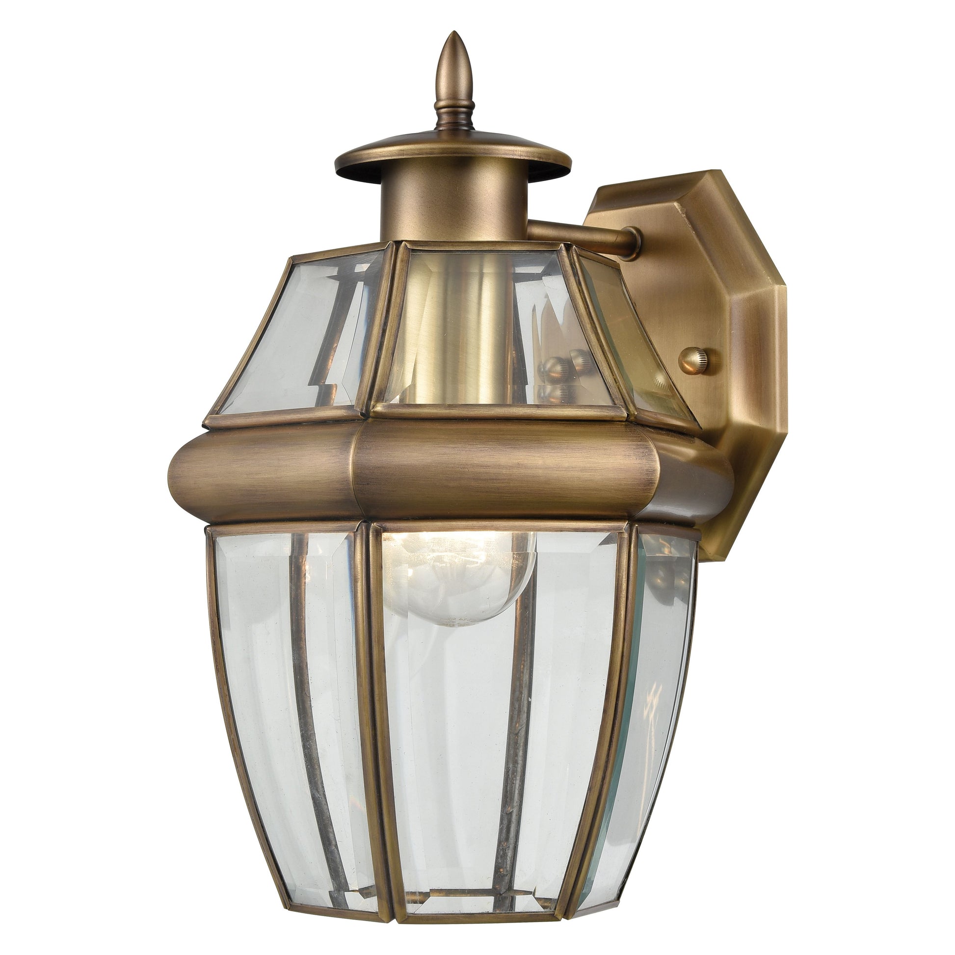 THOMAS 8601EW/89 Ashford 8'' High 1-Light Outdoor Sconce - Antique Brass