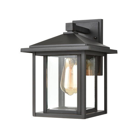 ELK SHOWROOM 87131/1 Solitude 1-Light Sconce in Matte Black with Clear Glass