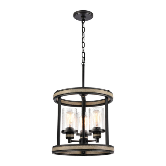 ELK SHOWROOM 89156/3 Beaufort 14'' Wide 3-Light Pendant - Anvil Iron