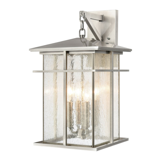 ELK SHOWROOM 89372/4 Oak Park 20'' High 4-Light Outdoor Sconce - Antique Brushed Aluminum