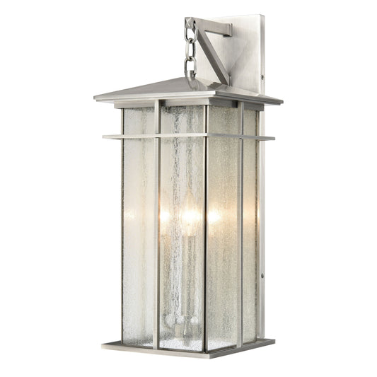 ELK SHOWROOM 89373/3 Oak Park 22'' High 3-Light Outdoor Sconce - Antique Brushed Aluminum