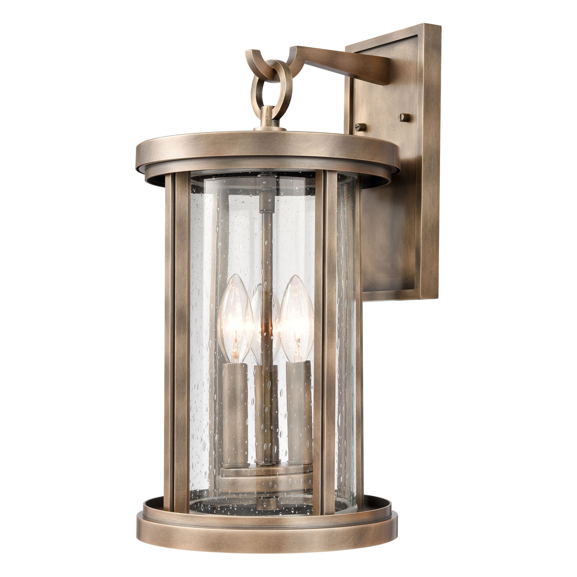 ELK SHOWROOM 89392/3 Brison 18'' High 3-Light Outdoor Sconce - Vintage Brass