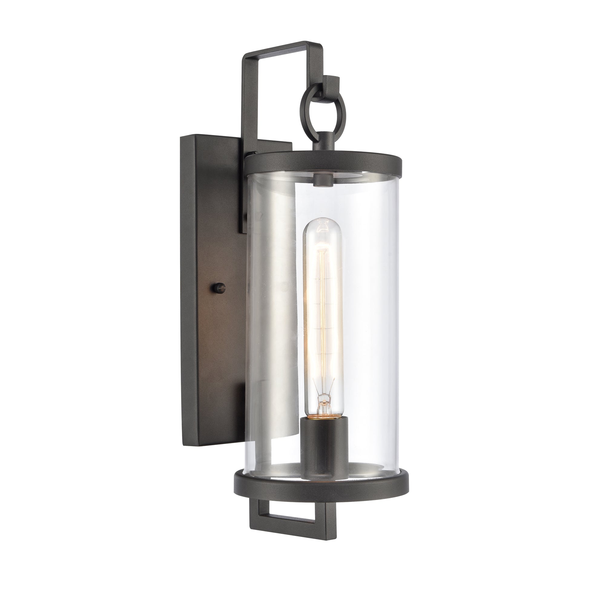 ELK SHOWROOM 89490/1 Hopkins 15.75'' High 1-Light Outdoor Sconce - Charcoal Black