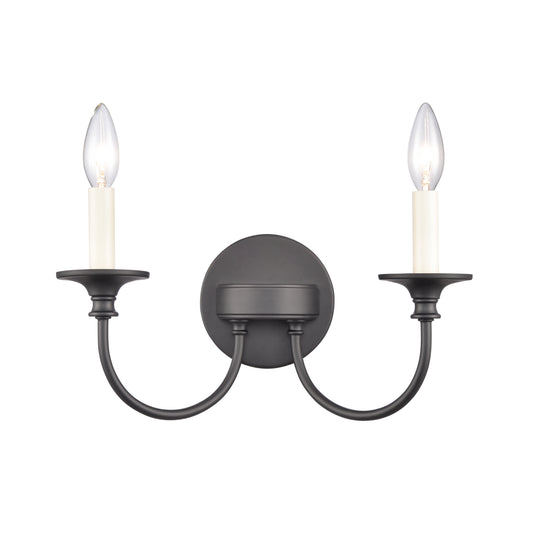 ELK SHOWROOM 89731/2 Cecil 14'' Wide 2-Light Vanity Light - Matte Black