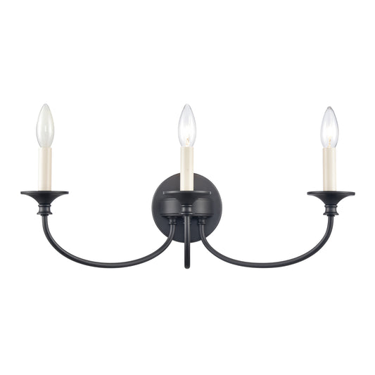 ELK SHOWROOM 89732/3 Cecil 22'' Wide 3-Light Vanity Light - Matte Black