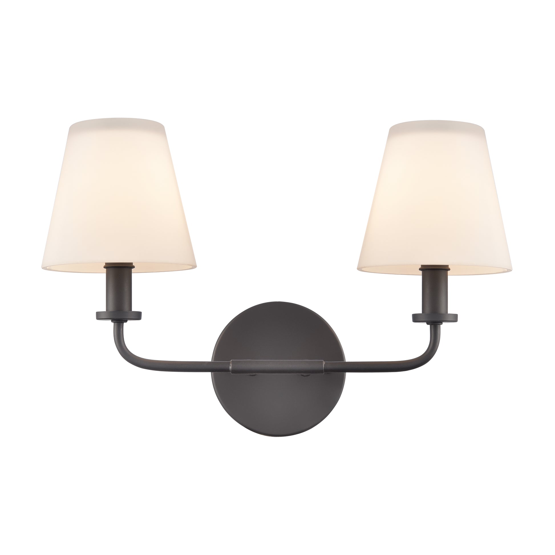 ELK SHOWROOM 89781/2 Hoyle 16'' Wide 2-Light Vanity Light - Matte Black