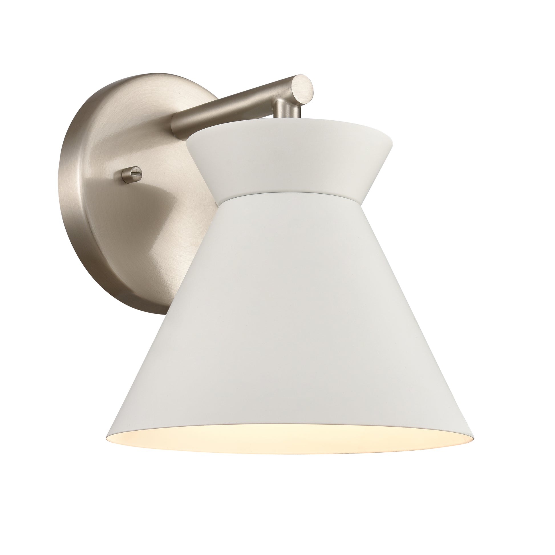 ELK SHOWROOM 89820/1 Forme 7'' Wide 1-Light Vanity Light - White with Brushed Nickel