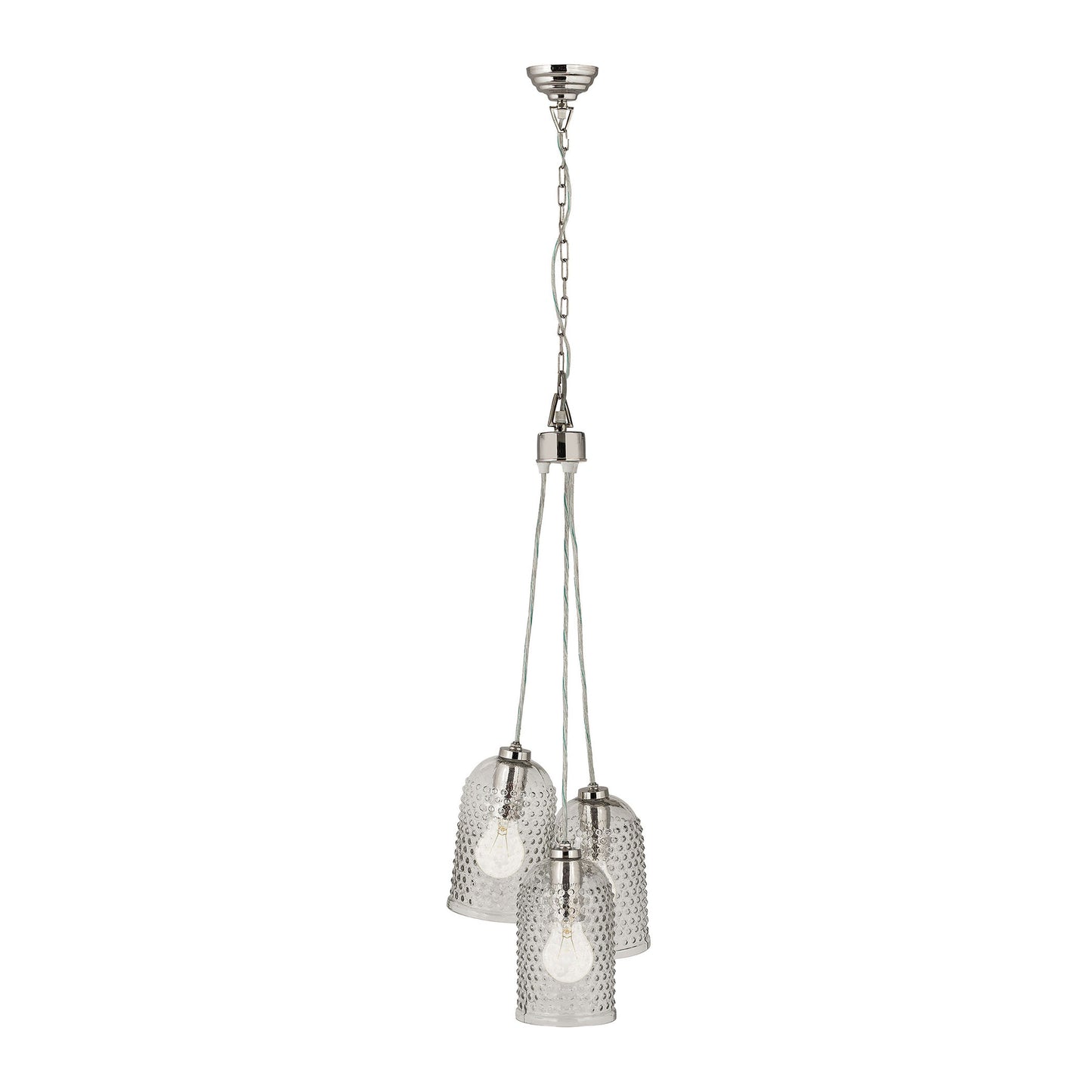 ELK SIGNATURE 8983-025 Hammered Glass 5'' Wide 3-Light Pendant