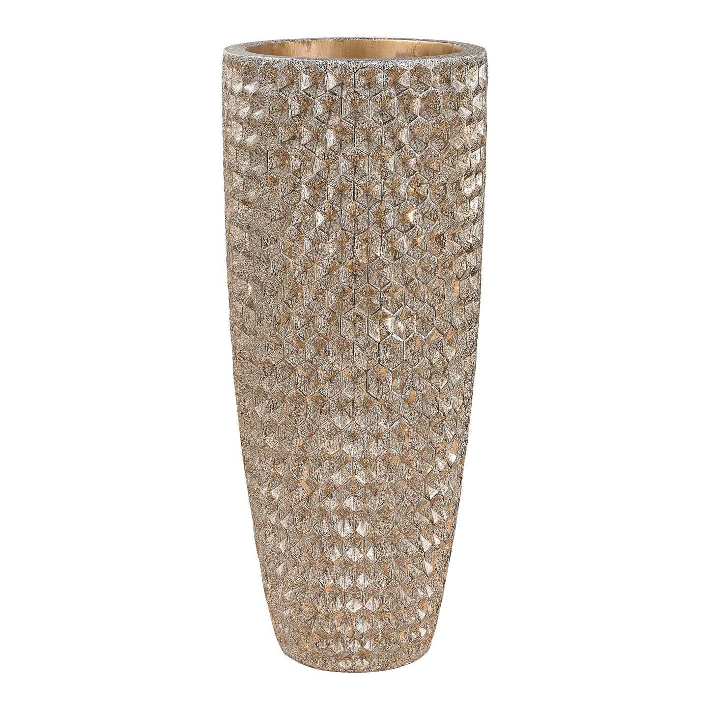 ELK SIGNATURE 9166-025 Geometric Textured Vase - Gold