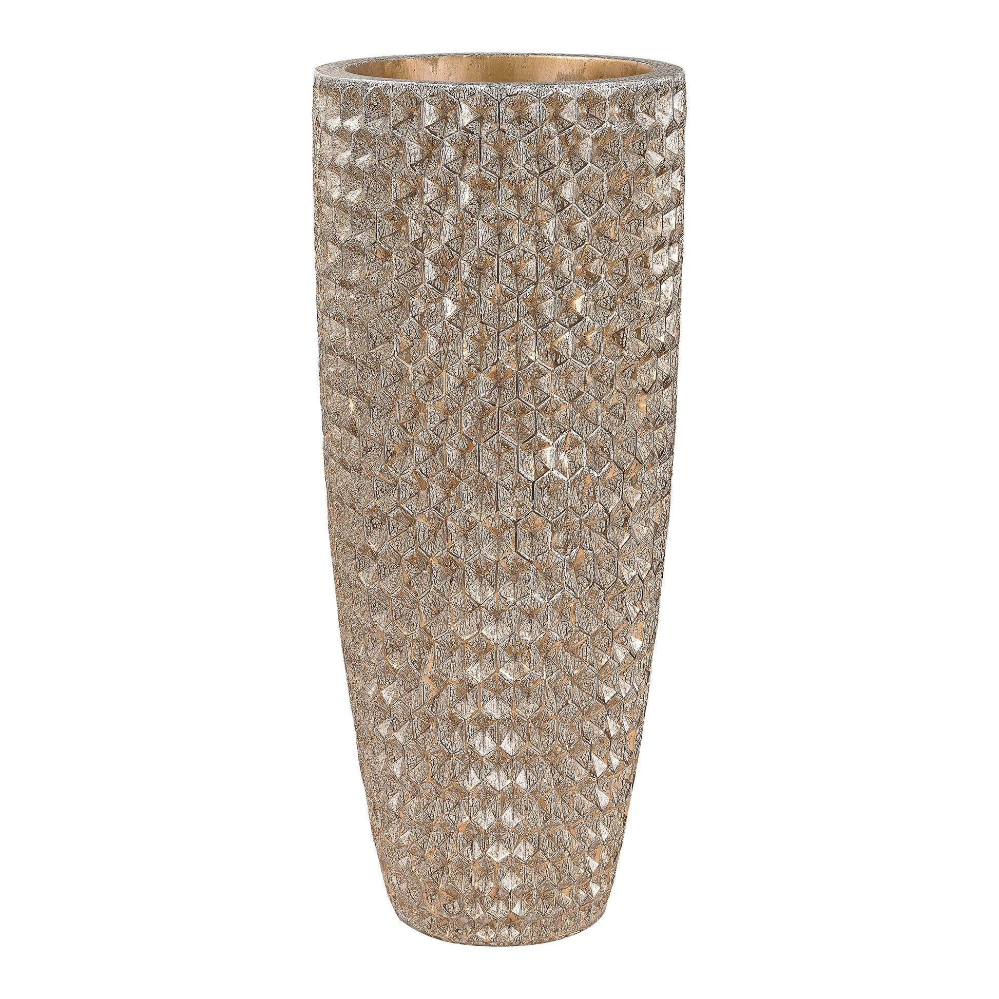 ELK SIGNATURE 9166-025 Geometric Textured Vase - Gold