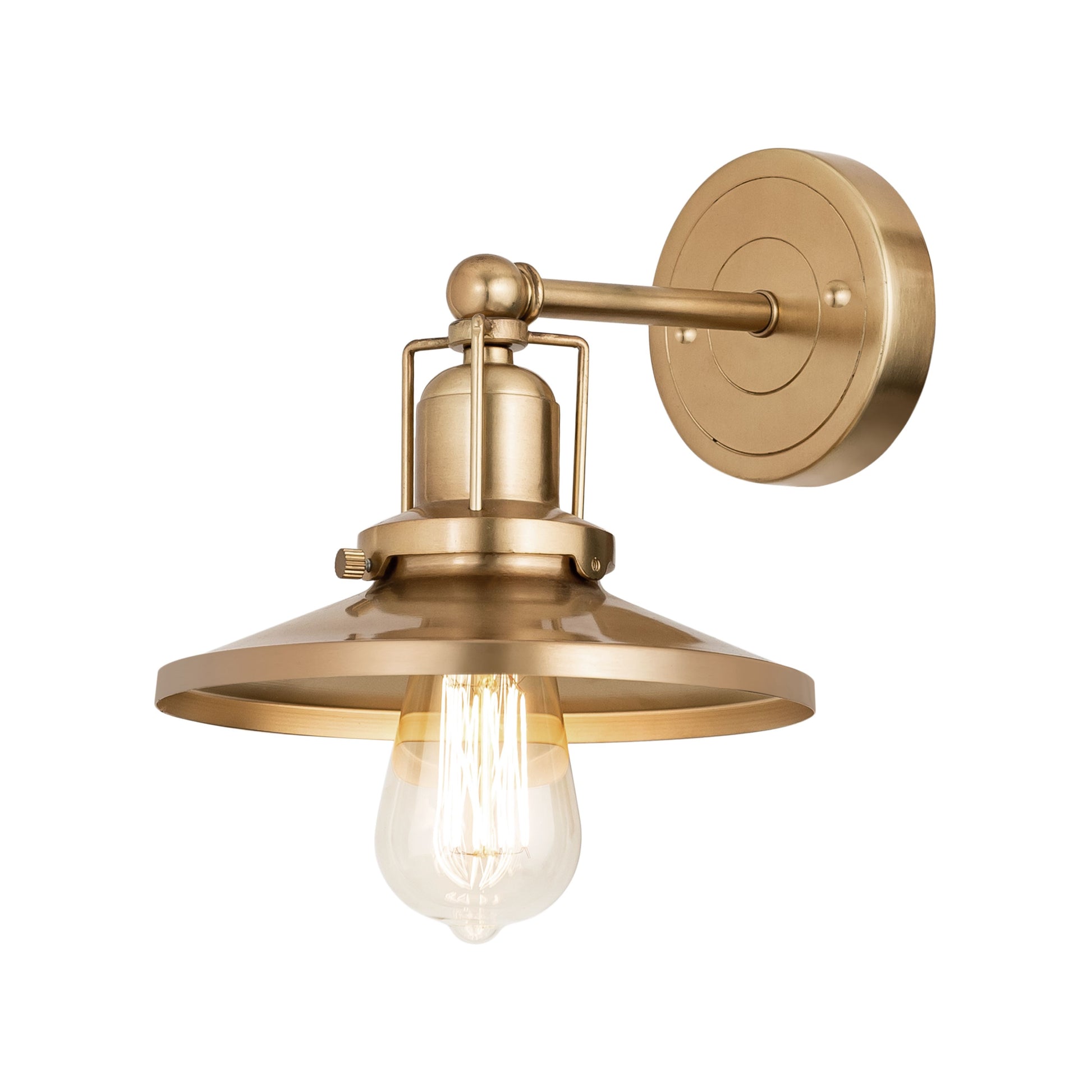 ELK SHOWROOM 96120/1 English Pub 7'' High 1-Light Sconce - Satin Brass